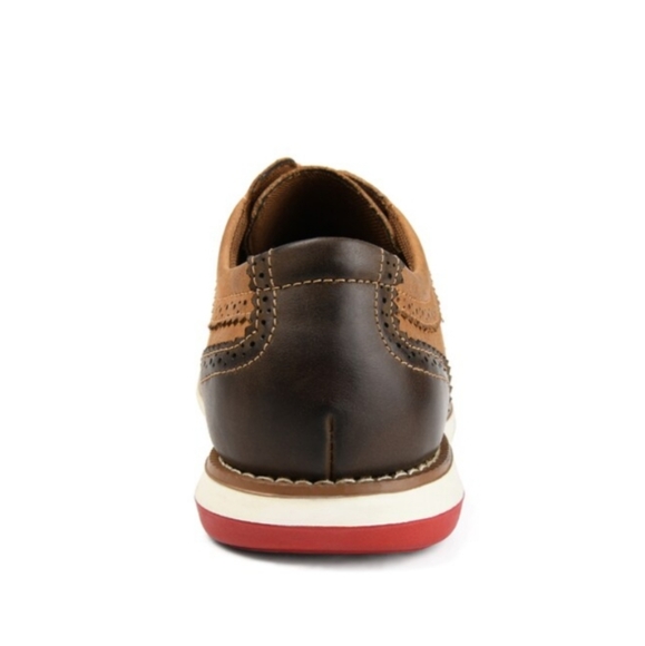 Leather Wingtip Oxford in Tan/Brown - Picture 6 of 13